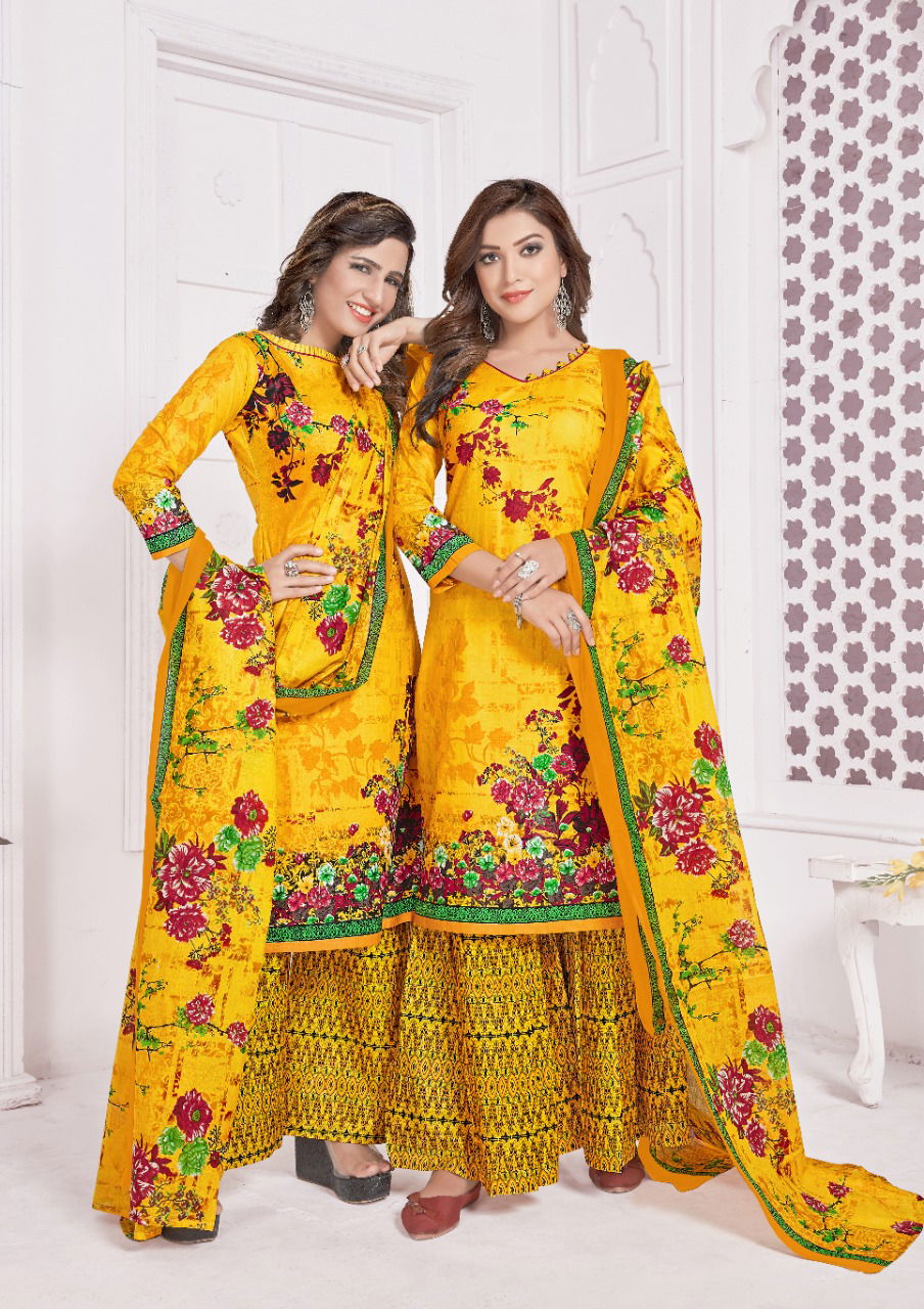 mishri plazzo vol 6 Lateast Fancy Festivel Wear  Designer Pure Cotton Printed Dress Material